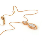 Roberto Coin // New Barocco 18k Rose Gold Diamond Adjustable Necklace // 18" // Store Display