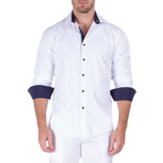 Jesse Long Sleeve Button Up Shirt // White (M)
