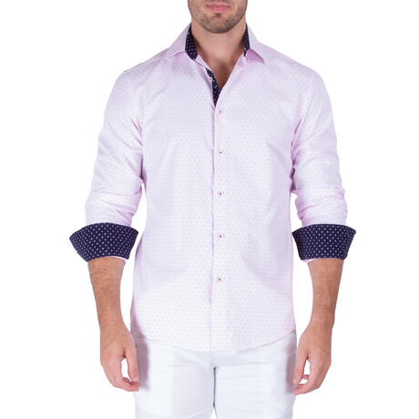 Jesse Long Sleeve Button-Up Shirt // Pink (XS)