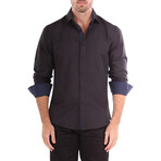 Jesse Long Sleeve Button Up Shirt // Black (L)