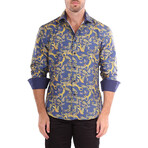 Stephen Long Sleeve Button Up Shirt // Navy (2XL)