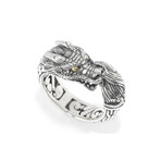 Sterling Silver + 18K Gold Bypass Dragon Ring (11)