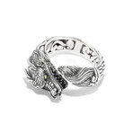 Sterling Silver + 18K Gold Bypass Dragon Ring (11)