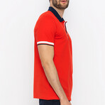 London Short Sleeve Polo Shirt // Red (S)