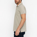 Max Short Sleeve Oxford Polo Shirt // Beige (M)