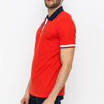 London Short Sleeve Polo Shirt // Red (3XL)