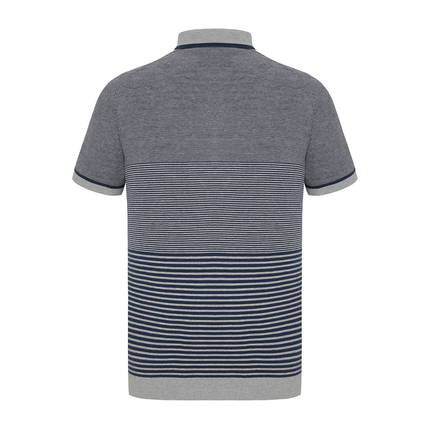 Ombre Striped Short Sleeve Polo Shirt // Gray + Indigo (XL) - Giorgio ...