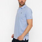 Myles Short Sleeve Oxford Polo Shirt // Blue (S)