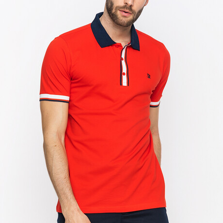 London Short Sleeve Polo Shirt // Red (XS)