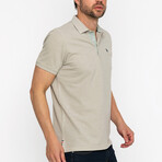 Max Short Sleeve Oxford Polo Shirt // Beige (L)