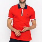 London Short Sleeve Polo Shirt // Red (L)