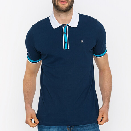 Leo Short Sleeve Polo Shirt // Navy (XS)