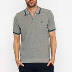 Franco Knitwear Polo Shirt // Gray Melange (L)