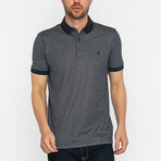 Tyler Short Sleeve Polo Shirt // Navy + Gray (L)
