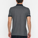 Tyler Short Sleeve Polo Shirt // Navy + Gray (S)