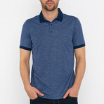 Jaime Short Sleeve Polo Shirt // Indigo (S)