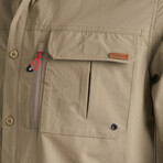 Outdoor Shirt With Pockets // Khaki (3XL)