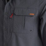 Cresta // Outdoor Shirt With Pockets // Anthracite (L)