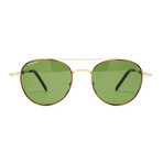 Men's SF224S Sunglasses // Shiny Gold + Olive Green