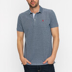 Ryan Short Sleeve Oxford Polo Shirt // Navy (3XL)