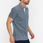 Ryan Short Sleeve Oxford Polo Shirt // Navy (M)