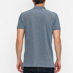 Ryan Short Sleeve Oxford Polo Shirt // Navy (L)