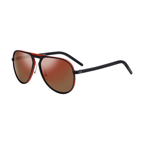 Men's AL13-2 Sunglasses // Matte Black + Red