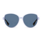 Women's DIORONDE2 Sunglasses // Matte Violet + Havana + Blue