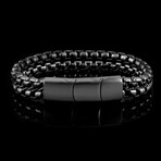 Stainless Steel Double Row Box Chain Bracelet // 11mm