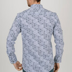Honeycomb Slim Fit Shirt // Pigeon Blue (Small)