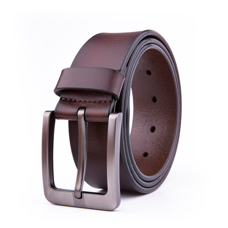 Genuine Leather Casual Belt // Dark Brown (30)