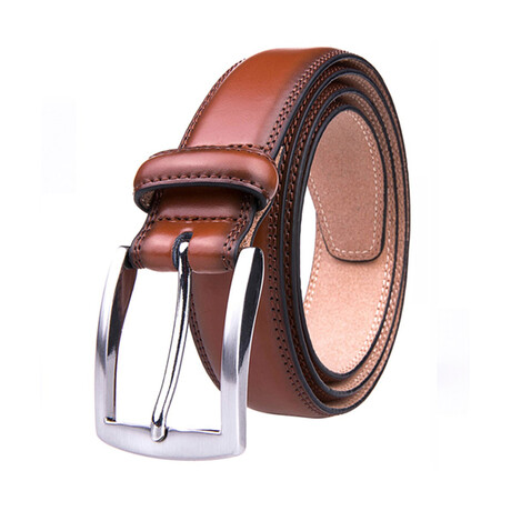 Genuine Leather Dress Belt // Brown (30)