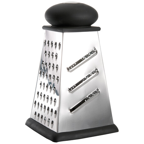 Essentials Stainless Steel // 4-Sided Square Grater // 9"