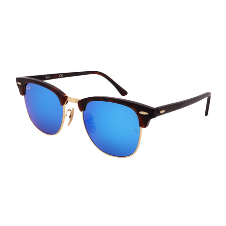 Unisex RB3016114517 Clubmaster Sunglasses // Matte Havana + Gold