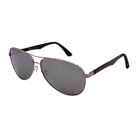 Men's RB8313-4-K6 Aviator Polarized Sunglasses // Silver