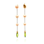 Gocce 18k Yellow Gold + Pearl Chandelier Earrings // Store Display