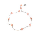 Ognibene 18k White Gold Diamond + Pearl Choker Necklace II // 15" // Store Display