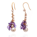 St Tropez 18k Rose Gold + Amethyst Chandelier Earrings // Store Display