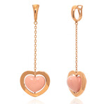 Giulietta E Romeo 18k Rose Gold + Coral Earrings // Store Display