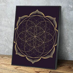 Sacred Lotus (16"H x 20"W x 1.5"D // Floating Frame)