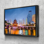 Chinese Temple (16"H x 20"W x 1.5"D // Floating Frame)