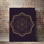 Sacred Lotus (16"H x 20"W x 1.5"D // Floating Frame)