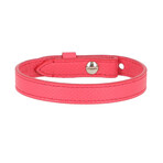 Leather Bracelet // Pink