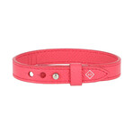 Leather Bracelet // Pink