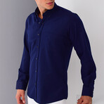 Francesco Button Up Shirt // Dark Blue (Small)