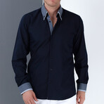 Marc Button Up Shirt // Dark Blue (Small)