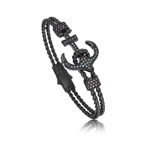 Zircon Anchor Bracelet // Gray