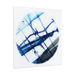Blue Stripes 1&2 // Frameless Printed Tempered Art Glass (Blue Stripes 1 Only)