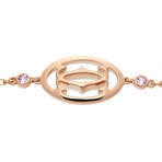 Cartier // 18k Rose Gold + Sapphire Logo Bracelet // 7" // Pre-Owned