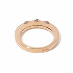 18k Rose Gold 3 Diamond Ring // Ring Size 6.5 // New